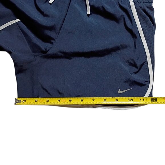 Nike Women M Dri-FIT Performance Running Shorts Blue & White M Side Mesh Comfort - Picture 9 of 13
